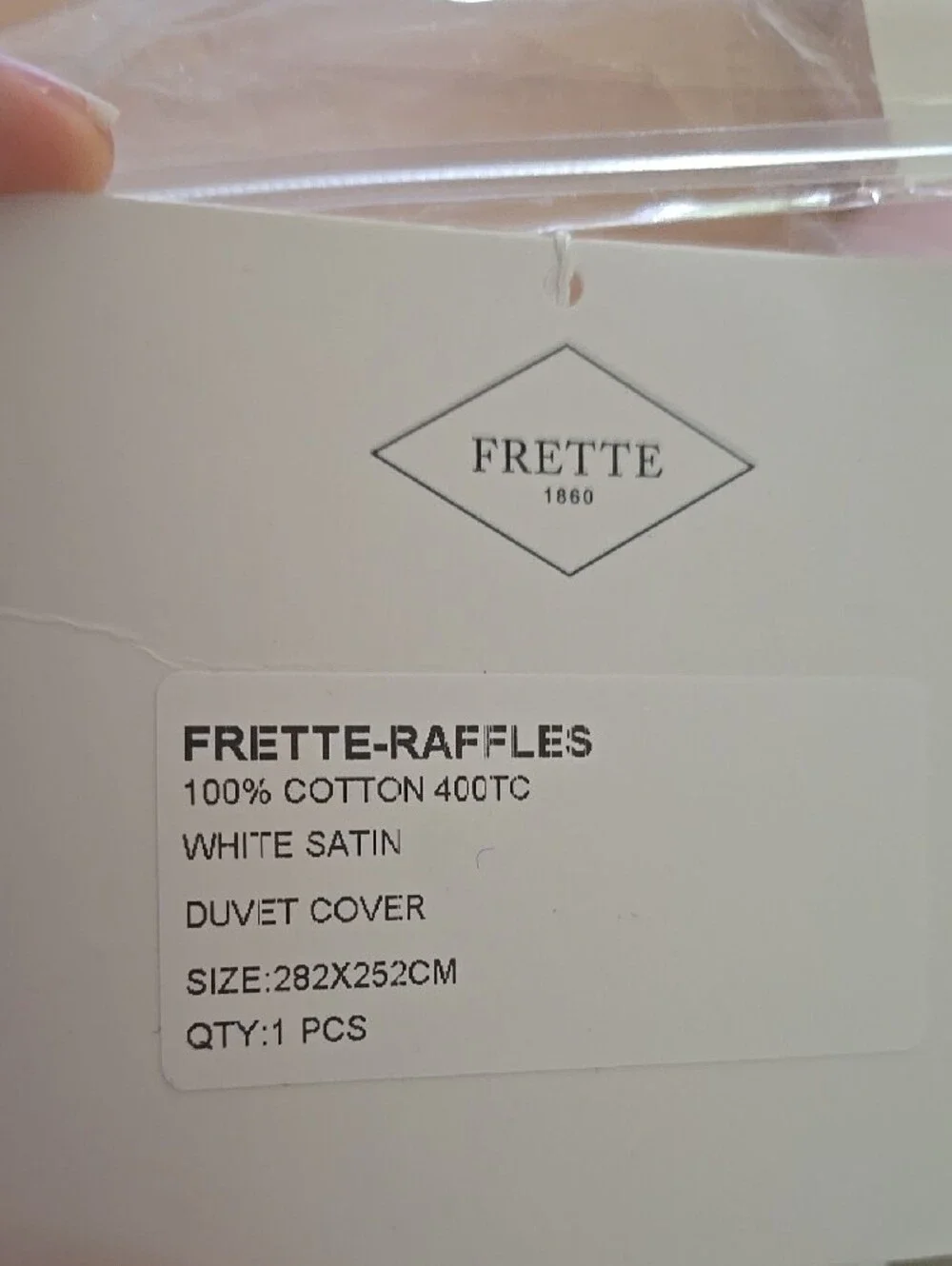 Frette White Duvet Cover 400 TC